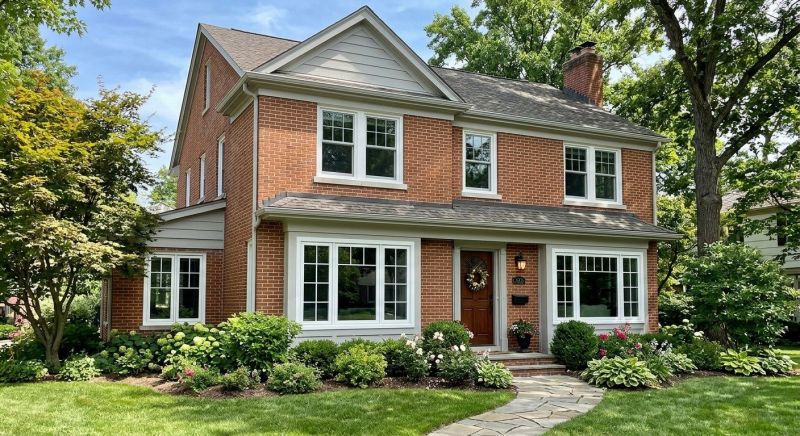 Crew performing windows installation residential project